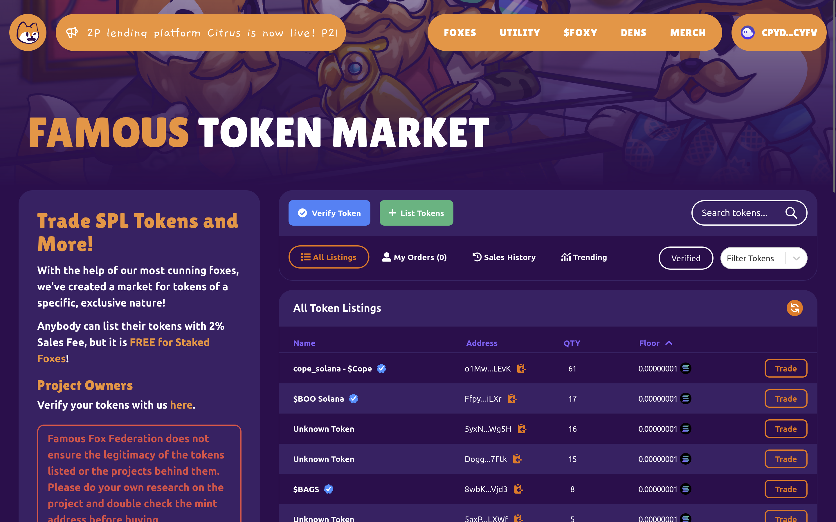 Tokenmarket screenshot